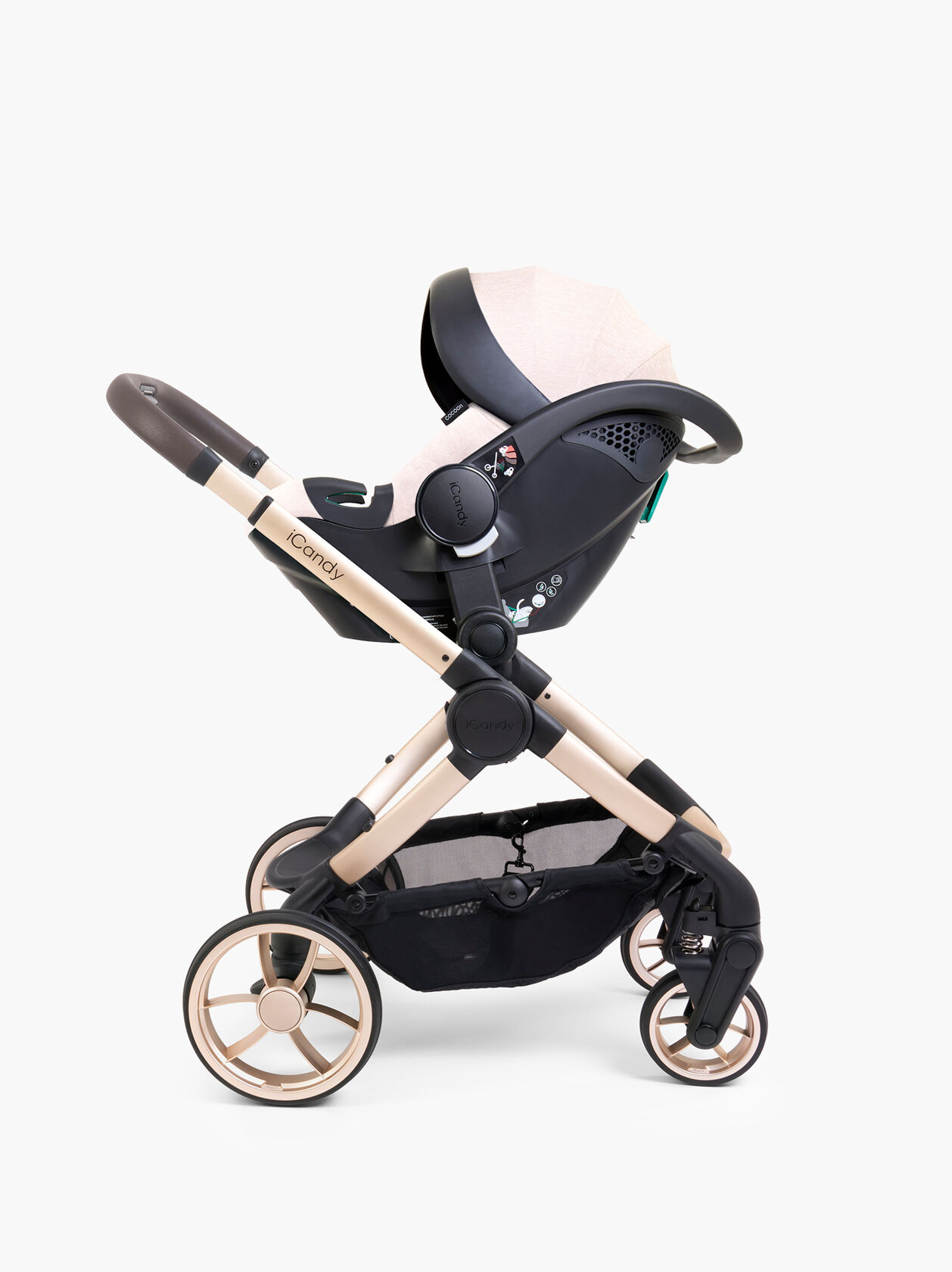 Peach 7 Pushchair and Carrycot - Complete Car Seat Bundle
