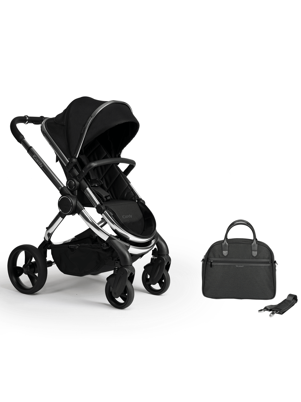 Peach Pushchair and Carrycot With Bag