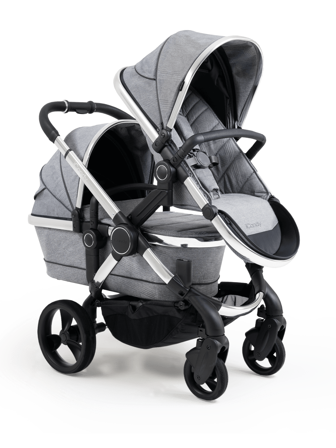 Peach Pushchair and Carrycot - Double